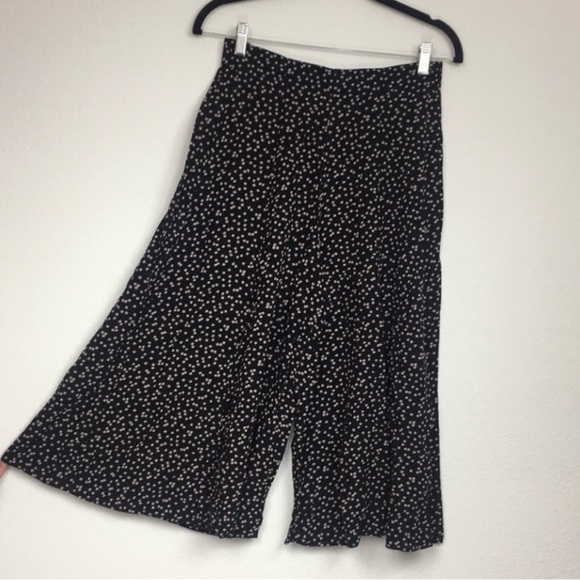 Vintage Carole Little Black Tan Cube High Waist Crop Gaucho Pant Size 4P Retro - Picture 1 of 12